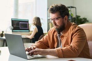 man paying with smart watch
